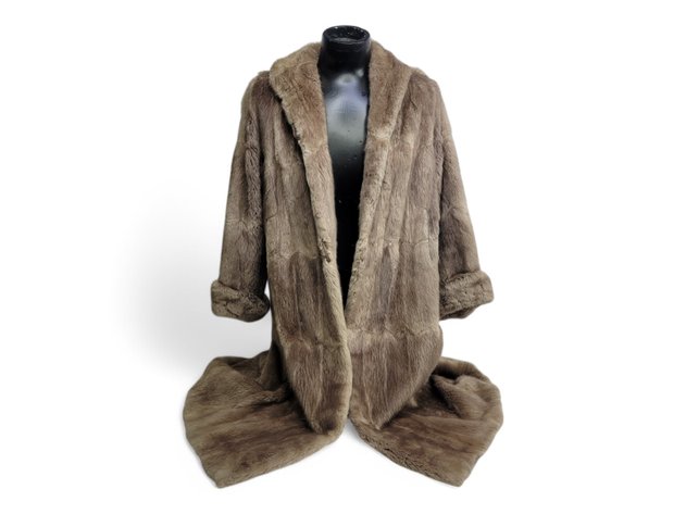 Beaver Fur Coat w/ Shawl Collar