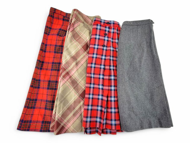 4x Pendleton Plaid & Tartan Wool Skirts