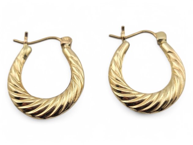 10k Yellow Gold Hoop Earrings