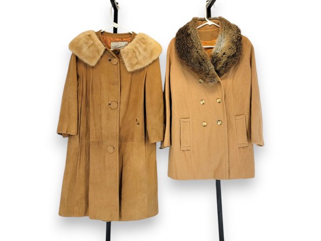 Vintage Coats w/ Fur Collars