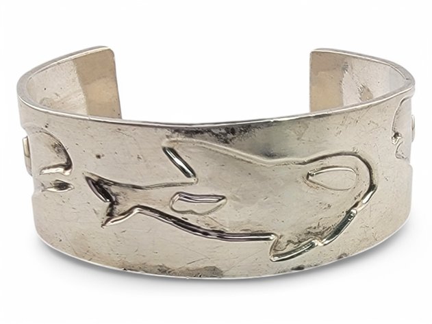 Sterling Silver Orca Cuff Bracelet