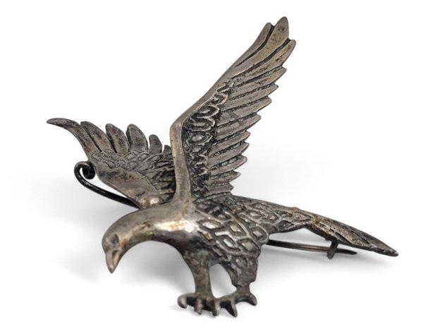 Sterling Silver Bald Eagle Pin