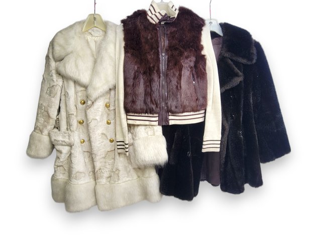 Rabbit Fur Jacket w/ Faux Fur Coats - Stella, Timme-Tation & Grandella