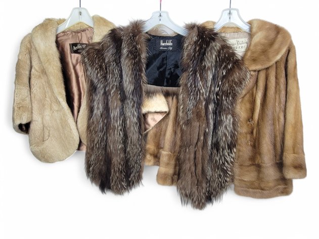 Fox & Mink Fur Capes & Shawl - Arctic Fur Co., Harzfeld's & Charles Kirstein