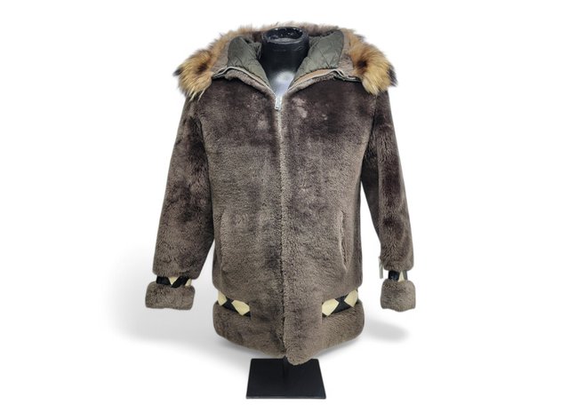 Faux Fur Parka w/ Wolverine Trim