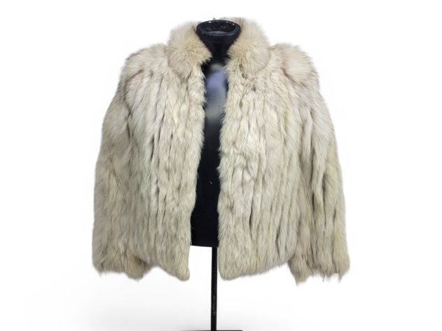 Blue Fox Fur Jacket - Saga Fox