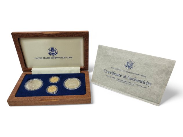 1987 United States Constitution Gold & Silver 4-Coin Set