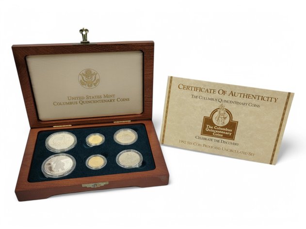 1992 Columbus Quincentenary Gold & Silver 6-Coin Set