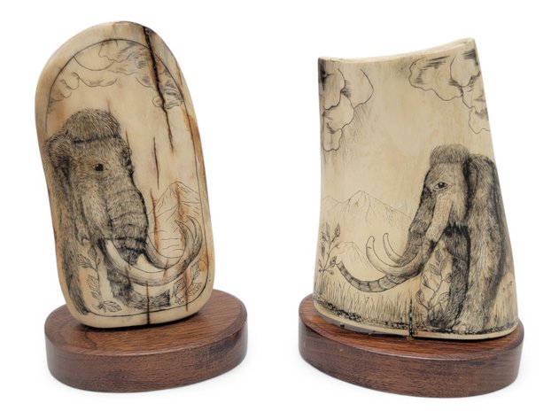 Scrimshaw of Woolly Mammoths - Michael E. Scott