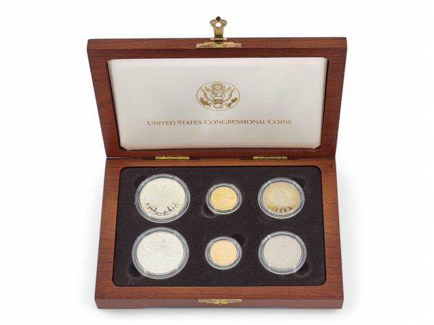 1989 United States Congressional Gold & Silver 6-Coin Set