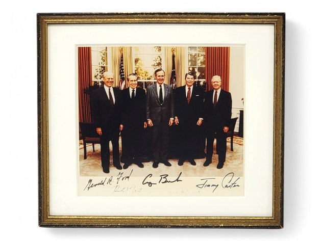 Former U.S. Presidents Autographed Photograph - Richard Nixon to George H.W. Bush