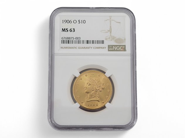 NGC MS63 1906-O $10 Coronet Head Gold Eagle Coin