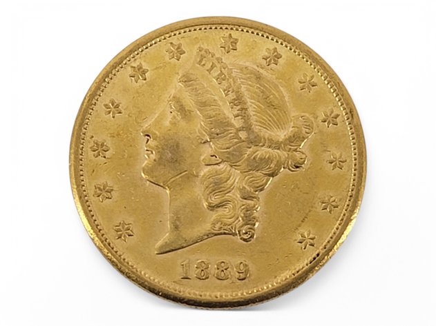 1889-S $20 Liberty Head Double Eagle Gold Coin