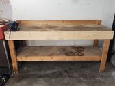 Wooden Bench With Vise 