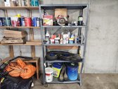 Metal Shelf With Contents