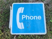 Phone Double Sided Metal Sign