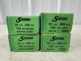 (4) Boxes Of 30 Cal Bullets 