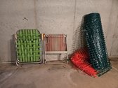 Vintage Lawn Chairs And Plastic Fencing