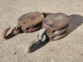 Antique Double Snatch Block Pulley