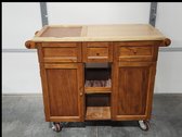 Oak Kitchen Butler w/Marble Top