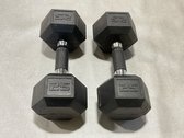 25 Lb.Rubber Hex Dumbbells