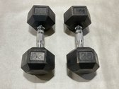 25 Lb.Rubber Hex Dumbbells