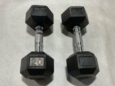 20 Lb.Rubber Hex Dumbbells