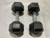 25 Lb.Rubber Hex Dumbbells