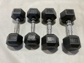 15-10 Lb.Rubber Hex Dumbbells