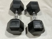 40 Lb. Rubber Hex Dumbbells