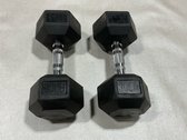 30 Lb. Rubber Hex Dumbbells