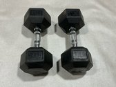 30 Lb. Rubber Hex Dumbbells