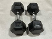 25 Lb. Rubber Hex Dumbbells