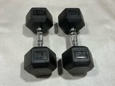 25 Lb. Rubber Hex Dumbbells