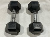 12.5 Lb. Rubber Hex Dumbbells