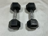 12.5 Lb. Rubber Hex Dumbbells