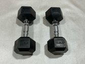 12.5 Lb. Rubber Hex Dumbbells