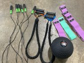 25 Lb. Slam Ball & Resistance Bands w/ Handles