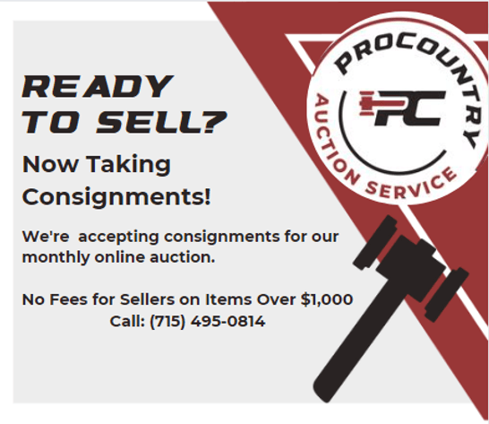 NOVEMBER ONLINE CONSIGNMENT - Mondovi, WI