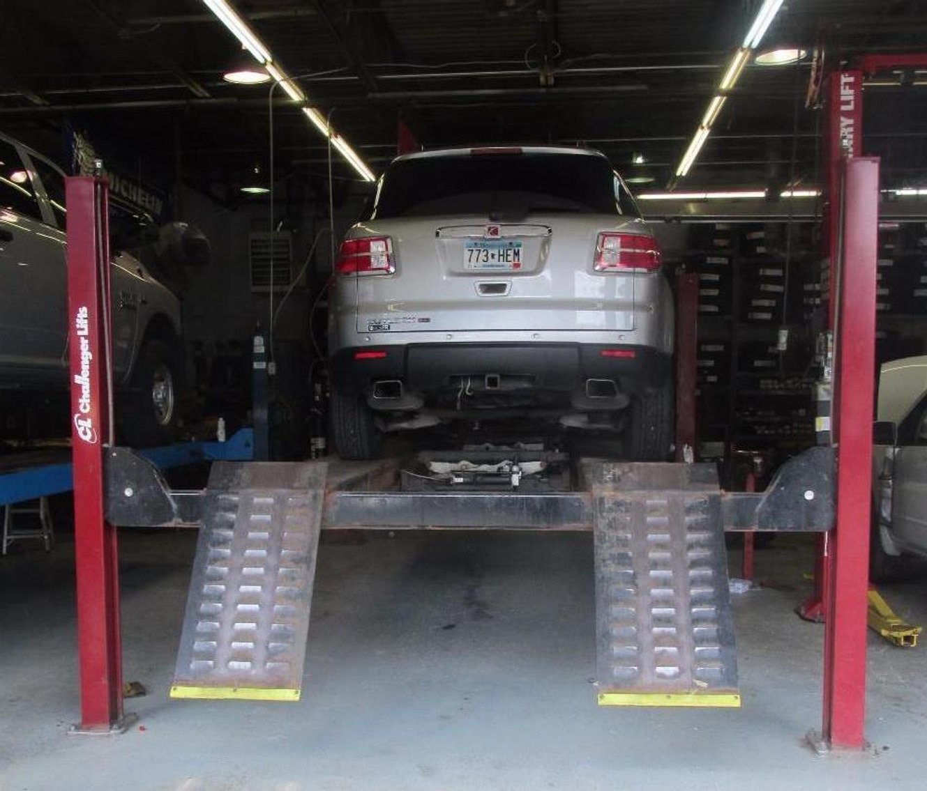 Drive On Challenger Lift - Tires and Wheels