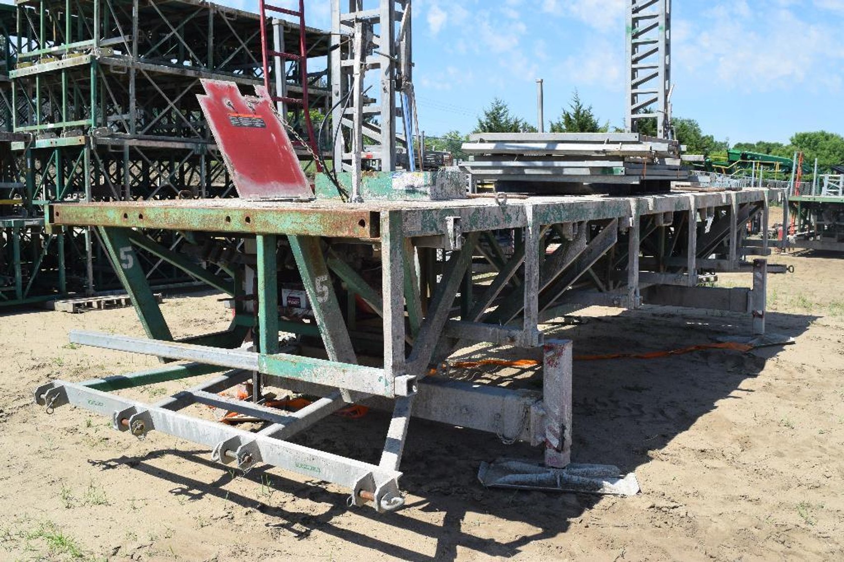 Surplus Masonry Equipment: (6) Hydro Mobile Scaffolding Units, (3) Riding Trowels, Dump Truck and Other Tools/Accessories