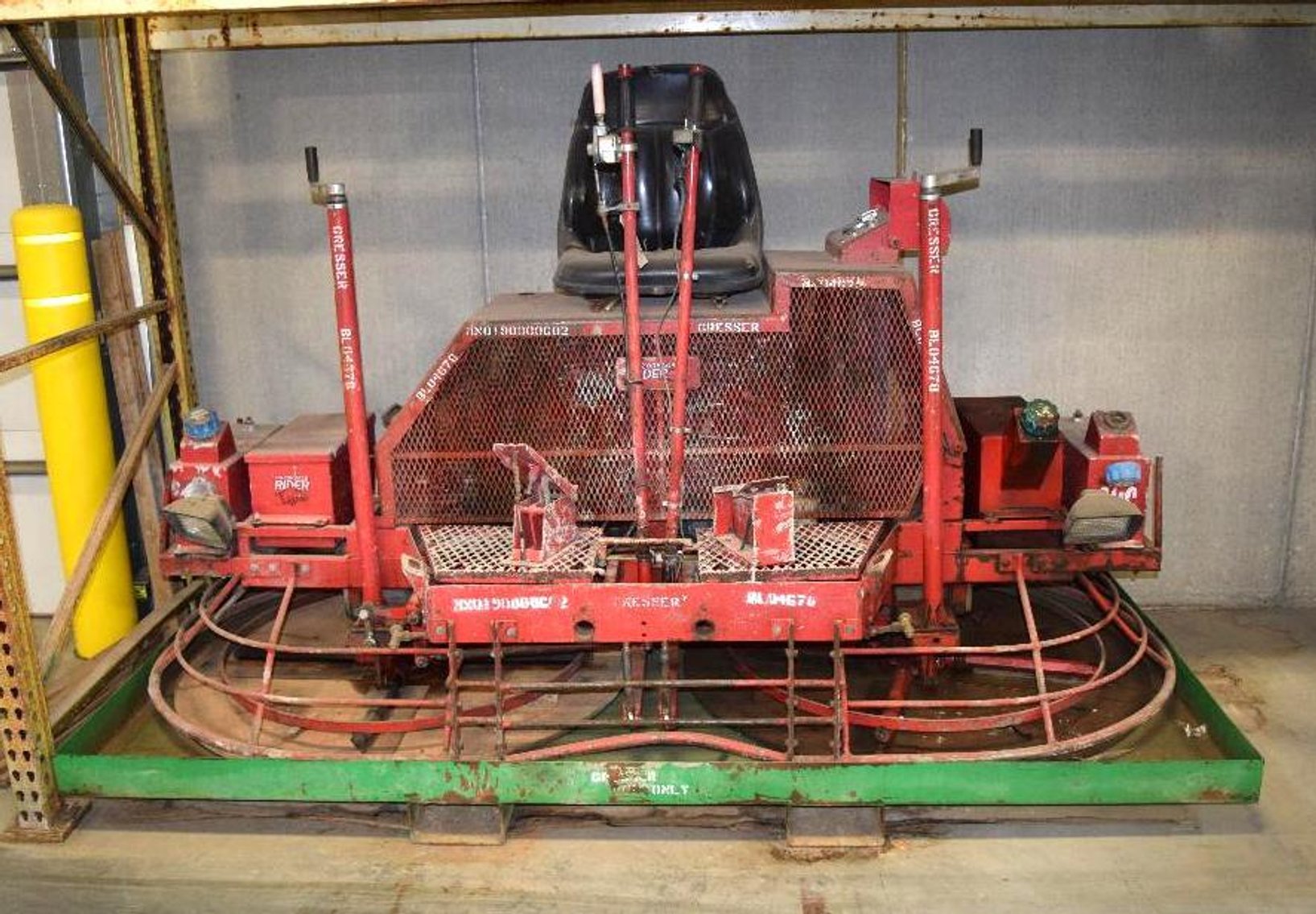 Surplus Masonry Equipment: (6) Hydro Mobile Scaffolding Units, (3) Riding Trowels, Dump Truck and Other Tools/Accessories