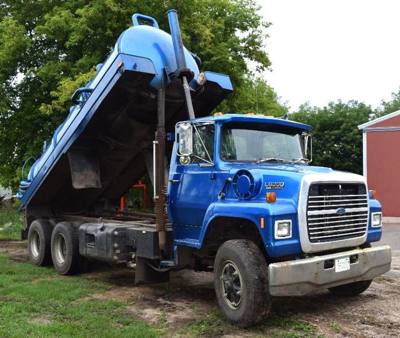 (2) Fords & (1) IH Sewer Pumper Trucks, Western Star Semi, Flatbed Semi Trailer