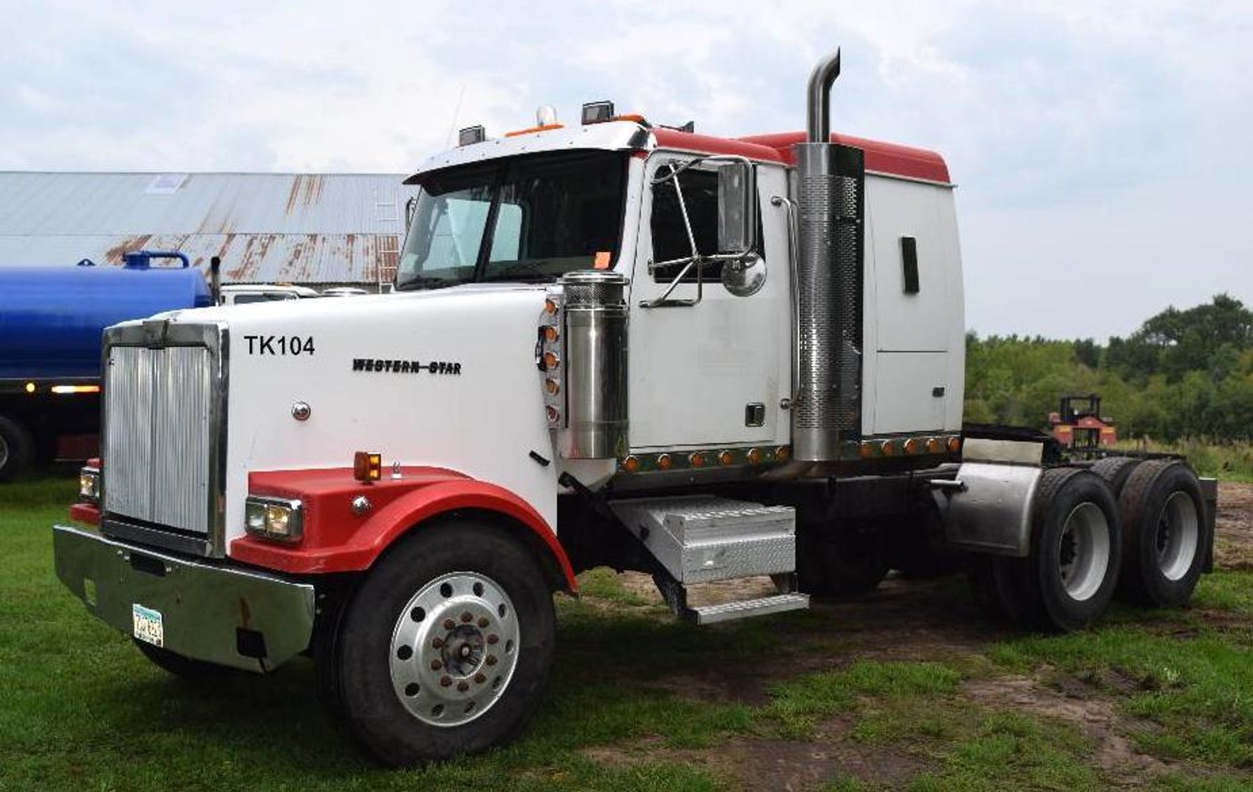 (2) Fords & (1) IH Sewer Pumper Trucks, Western Star Semi, Flatbed Semi Trailer