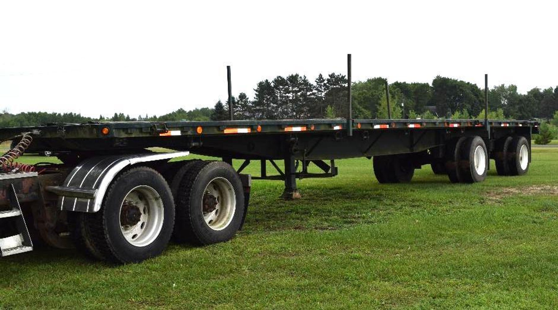 (2) Fords & (1) IH Sewer Pumper Trucks, Western Star Semi, Flatbed Semi Trailer