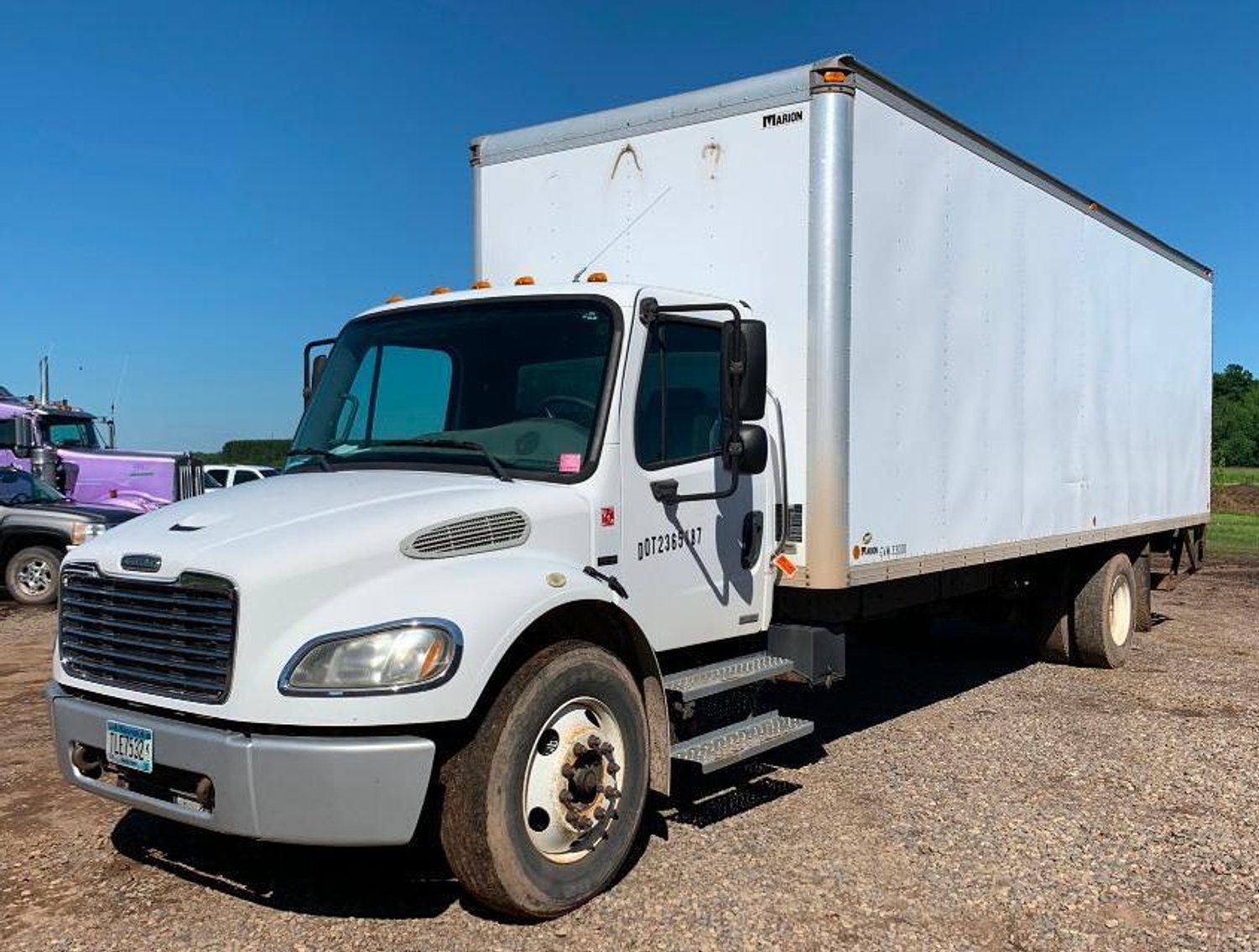 Sun Valley 7-Car Hauler, 2001 Kenworth W900L, 2010 Fontaine 53’ Step Deck, 2005 Freightliner M2 26’ Van Body, 2003 IH Steel Car Hauler With Rear Stinger