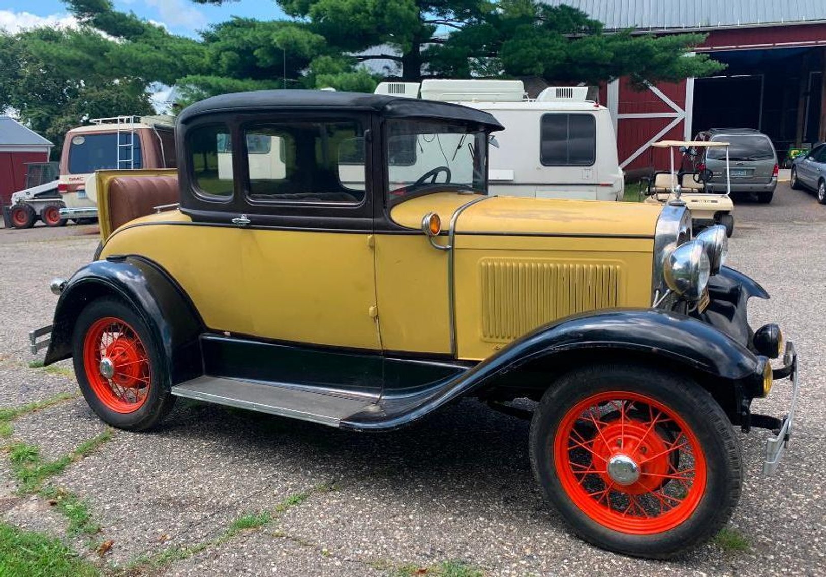 Estate: 1930 Model A, (2) Motorhomes, Farm Machinery, Blacksmith, Woodshop & Vintage