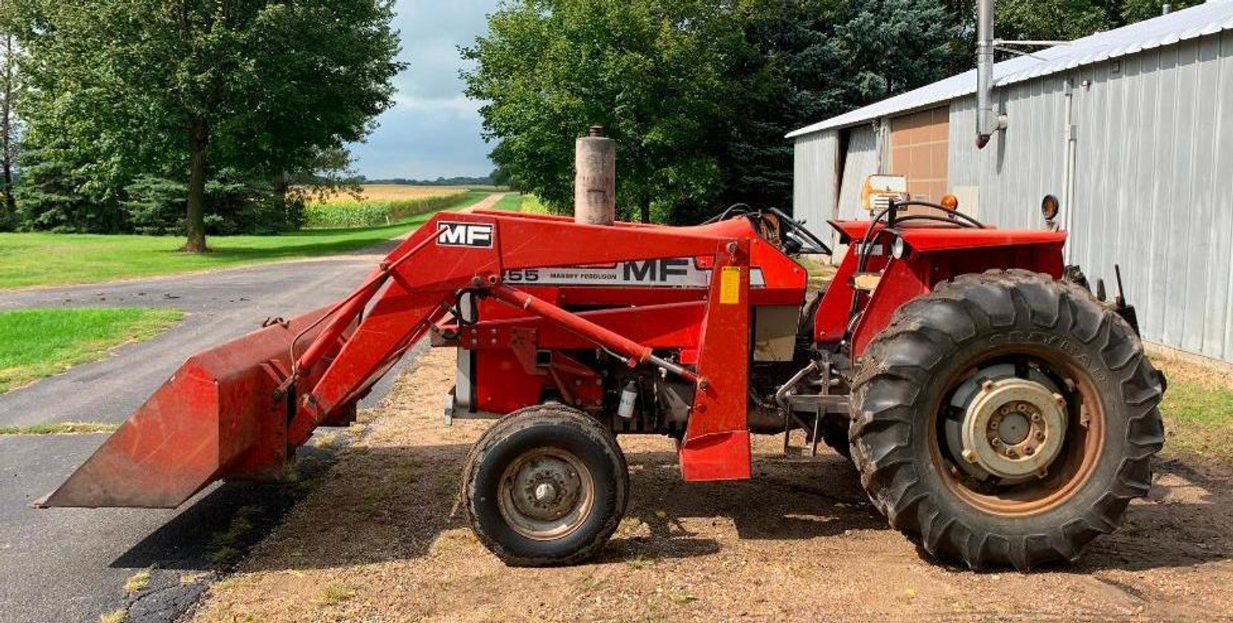 1979 Chevrolet C70 Gravel Truck & Massey Ferguson 255 Tractor With Loader