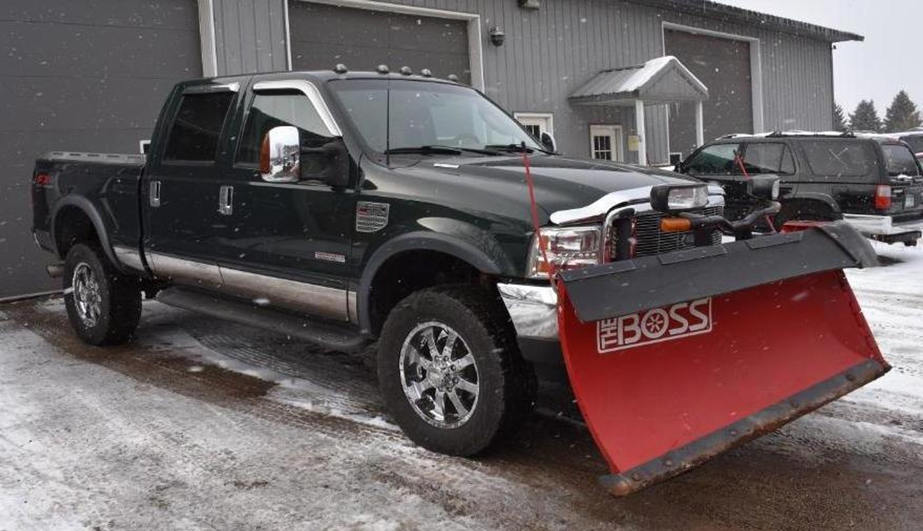 2000 Ford F-350 Dump and Plow Truck & 2003 Ford F-350 Lariat With Boss V-Plow