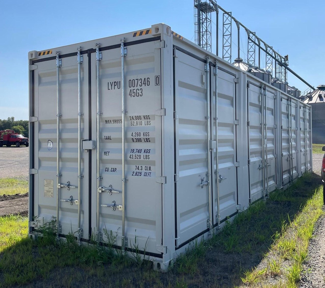 New Storage Buildings, Attachments, Tool Boxes, Tires and 5-Door Sea Container